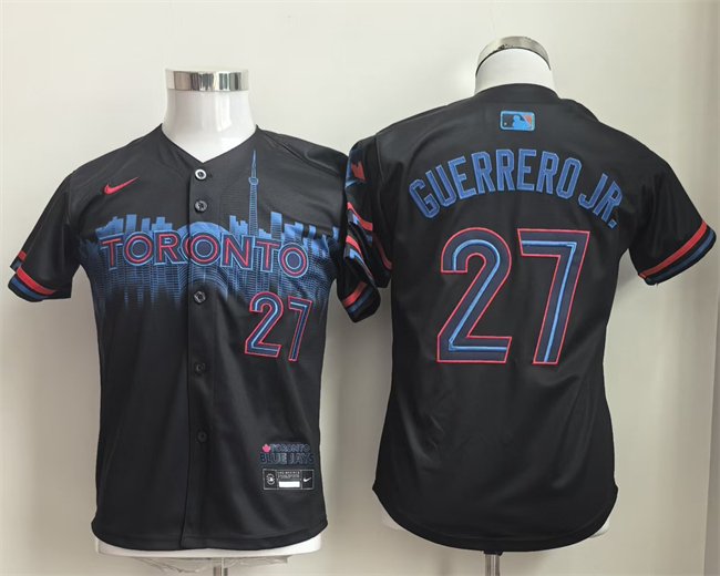 Youth Toronto Blue Jays #27 Vladimir Guerrero Jr.  Navy 2024 City Connect Limited Stitched Baseball Jersey